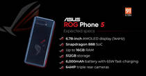 ASUS ROG Phone 5 Expected Specs