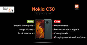 Nokia C30 review: large display and clean software, but needs a bit more