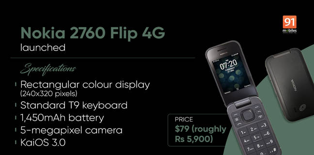 Nokia 2760 Flip 4G Feat