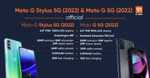 Moto G 5G 2022 Moto g Stylus 5G specs