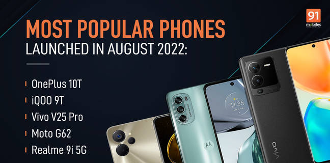 Top smartphones launched in India in August 2022