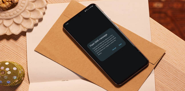 Flash SMS message