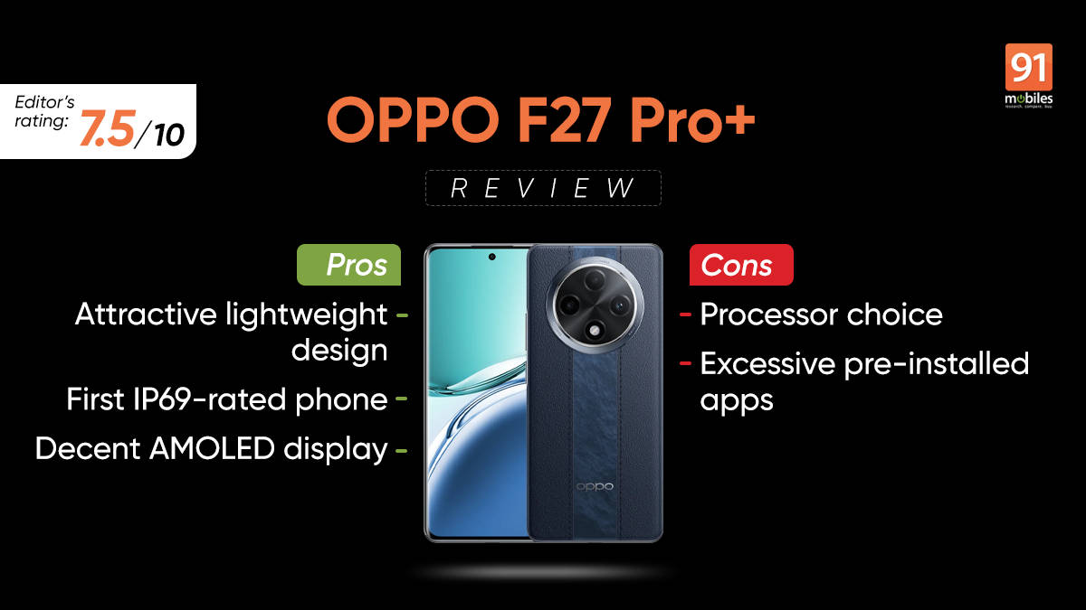 OPPO F27 Pro+ 5G review: durability takes centre stage | 91mobiles.com