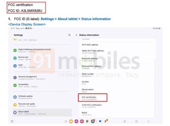 Samsung Galaxy Tab S10+ and Galaxy Tab S10 Ultra FCC