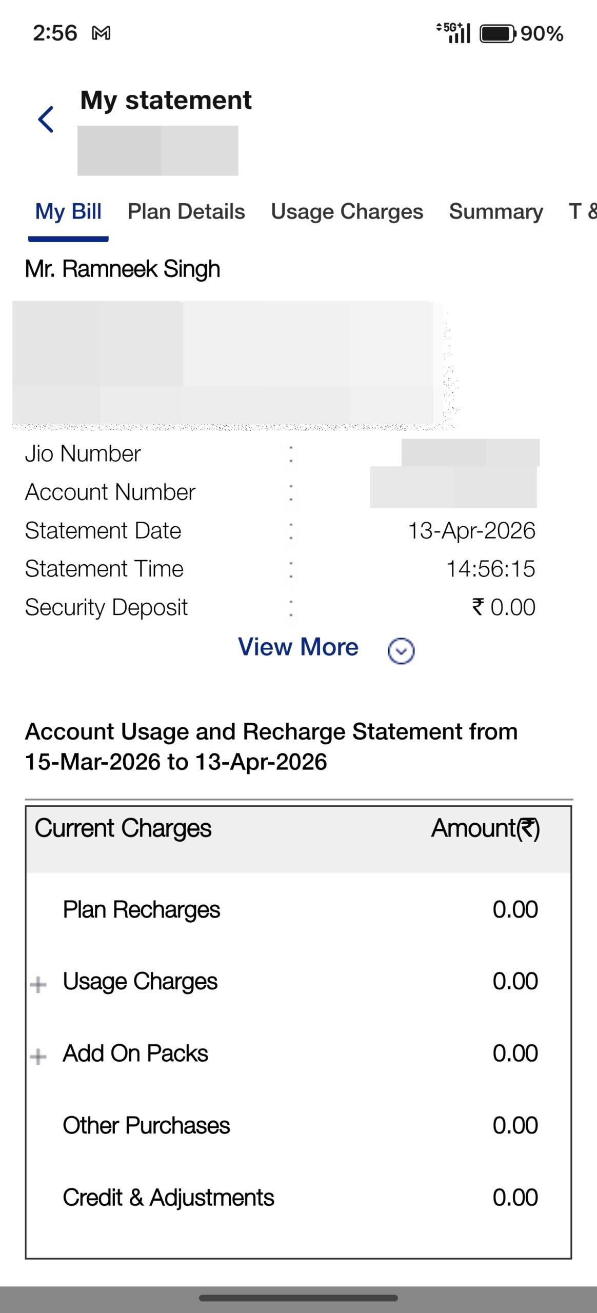 Check Jio call history using MyJio app