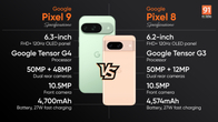Google Pixel 9 vs Google Pixel 8