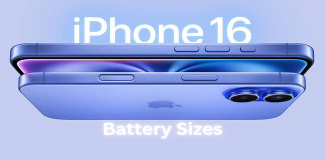 iPhone 16 battery sizes