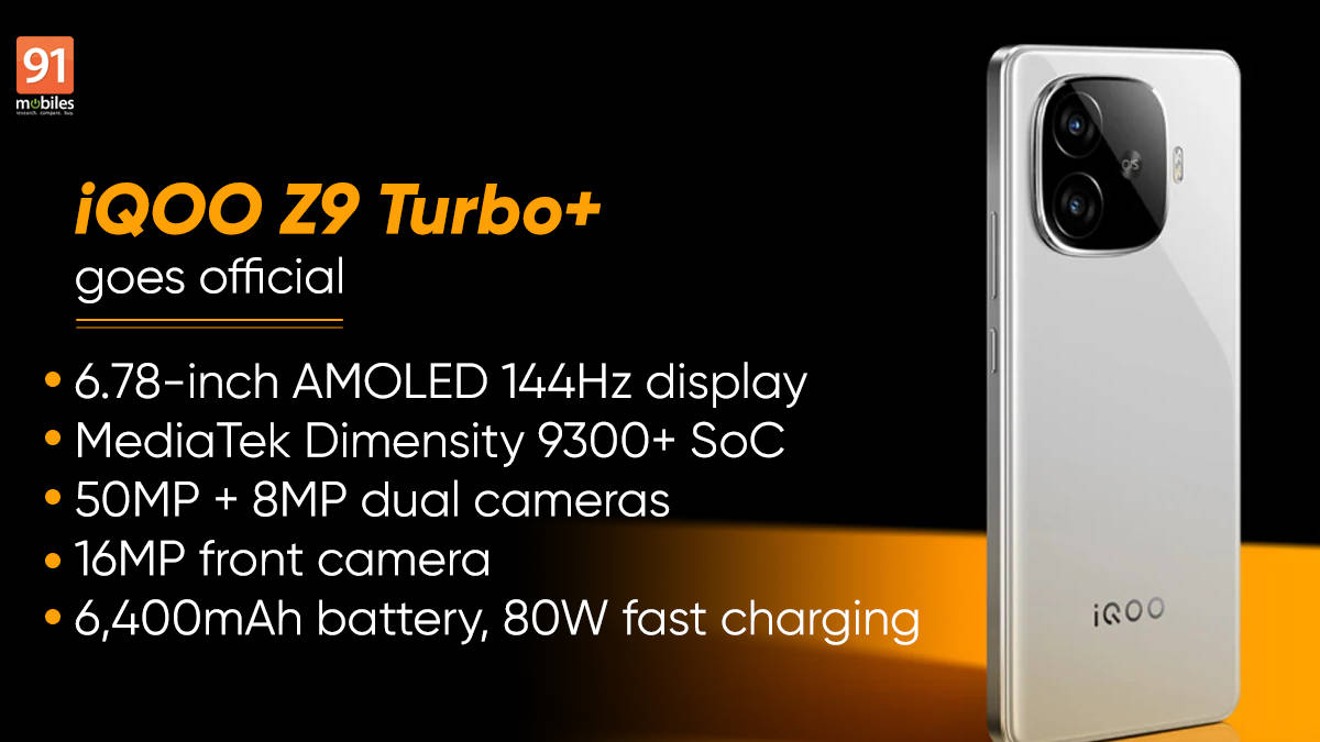 iQOO Z9 Turbo+ with MediaTek Dimensity 9300+, 6,400mAh