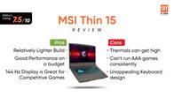MSI Thin 15 review: an affordable gaming laptop built for competitive gamers Related Article