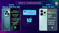 Realme Narzo 80 Pro, Redmi Note 14