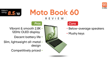 Moto Book 60 review: Motorola’s first laptop nails design and value