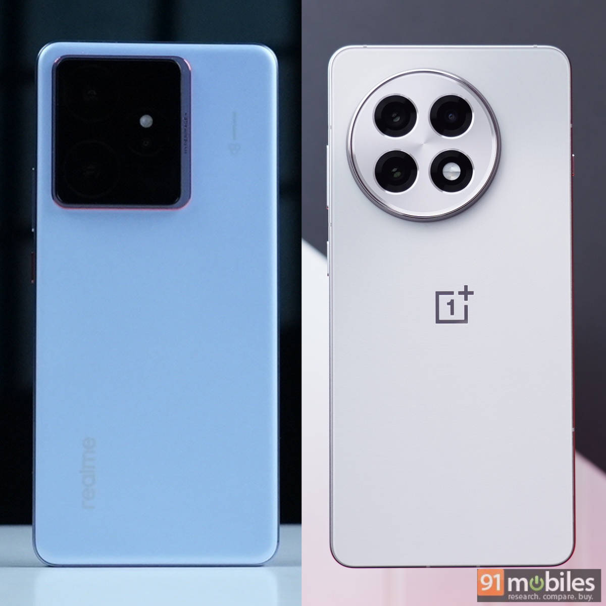 Realme GT 7 vs OnePlus 13R design