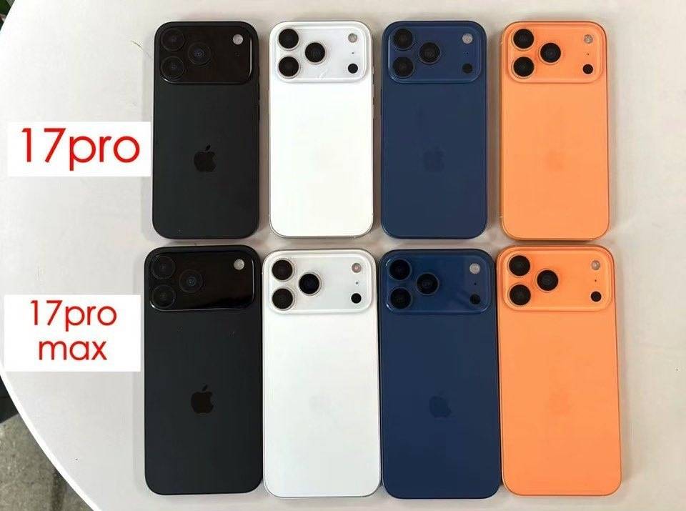 Rumoured design and colours of iPhone 17 Pro series