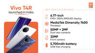 Vivo T4R debuts in India: Slim design, curved display, and MediaTek Dimensity 7400 under Rs 20,000 Related Article