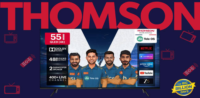 Thomson launches new JioTele OS QLED TVs in India starting at Rs 19,999; discounts across lineup during Flipkart Big Billion Days