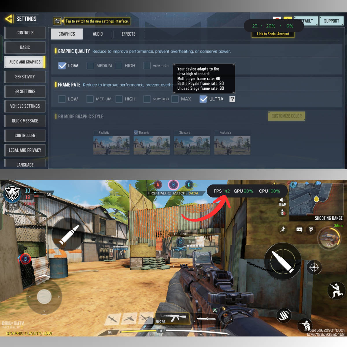 CODM gaming on Realme P4