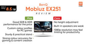 BenQ Mobiuz EX251 Review: Big Wins, Minor Misses