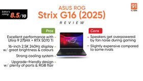 ASUS ROG Strix G16 (2025) Review: RGB Flair, RTX 5070 Ti Power