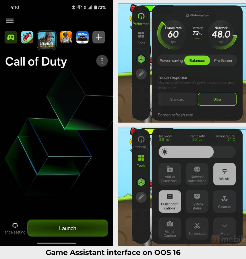 OxygenOS 16 Gaming assistant