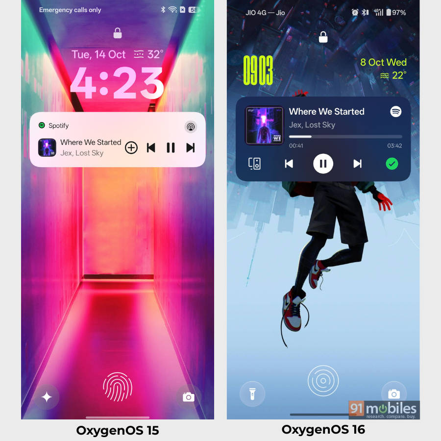 OxygenOS 16 music player
