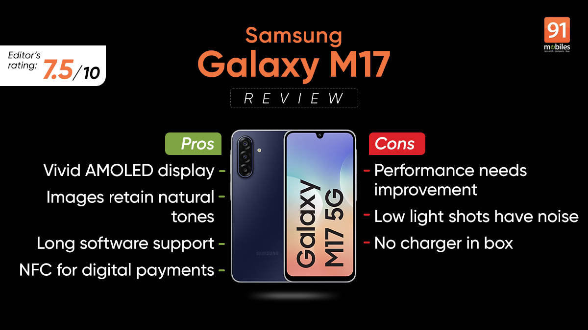 Samsung Galaxy A17 5G Review - Pros and cons, Verdict | 91Mobiles