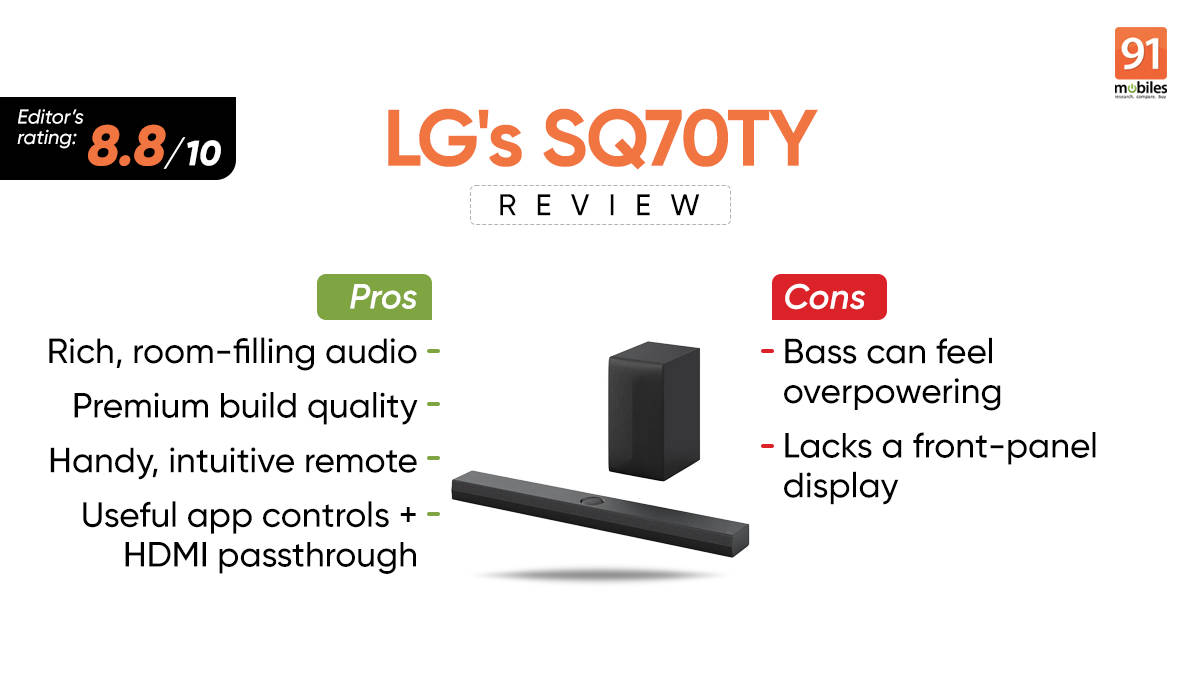 LG SQ70TY Soundbar Review: Delivers Immersive Sound and Great Value