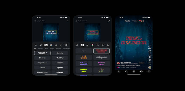 Instagram introduces limited-time Stranger Things fonts ahead of final season release