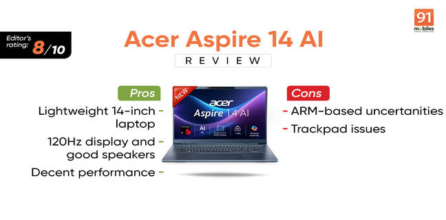 Acer Aspire 14 AI review: a handy everyday workhorse with insane battery life