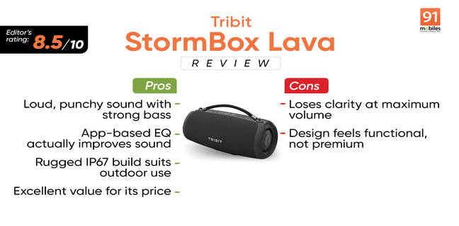 Tribit StormBox Lava Review: Loud Enough to Skip the Premium Brands?