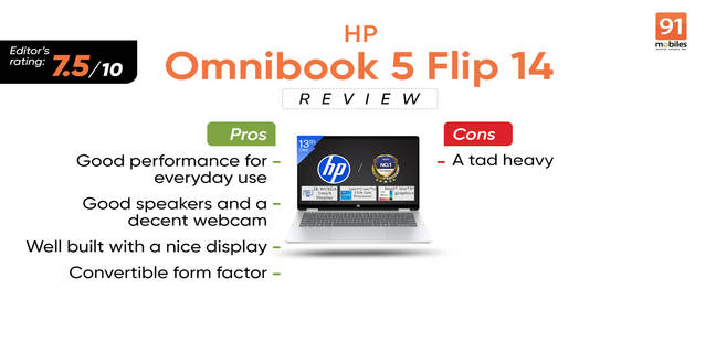 HP Omnibook 5 Flip 14-fp0789TU Review: Best Convertible Under Rs. 70K?
