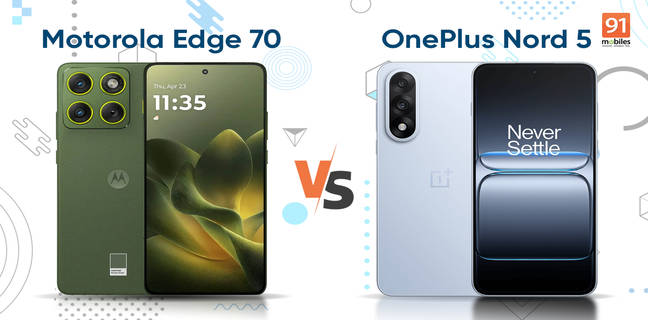 Motorola Edge 70 vs OnePlus Nord 5: slim design or raw power?
