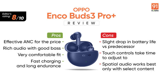 OPPO Enco Buds3 Pro+ review: small upgrade, same value appeal