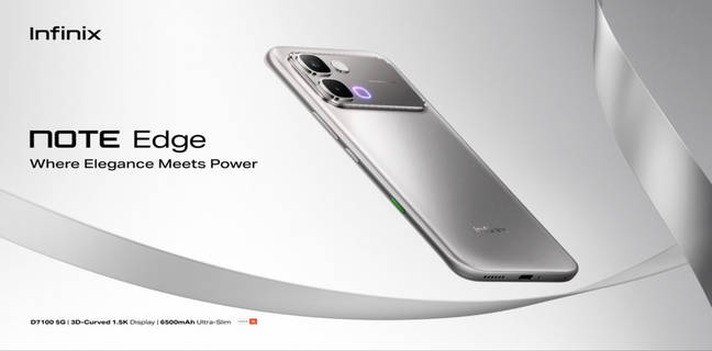 Infinix Note Edge launched with curved AMOLED display and iPhone 17 Pro-like design Infinix Note Edge