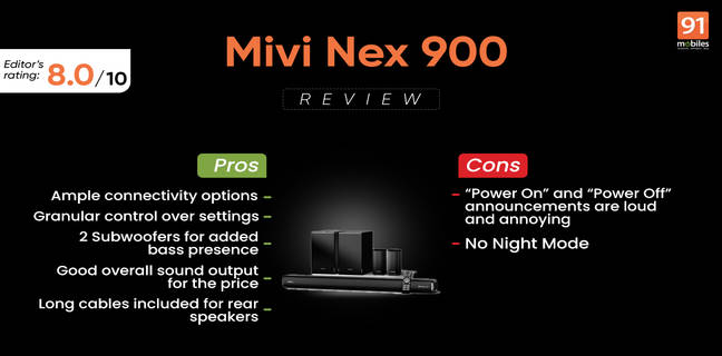 Mivi Nex 900 soundbar review: a worthy rival to the Sony HT-S20R?