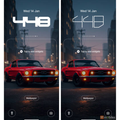 Nothing OS 4 clock styles