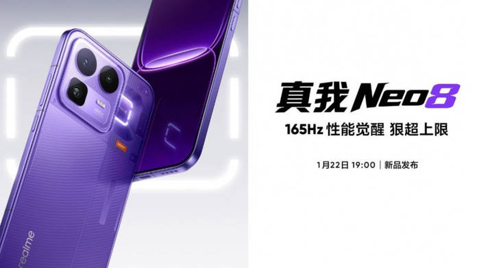 Realme Neo 8 launching in China on January 22nd with 165Hz display