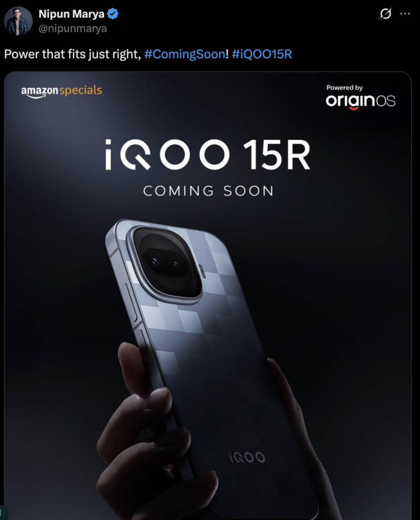 iQOO 15R teaser