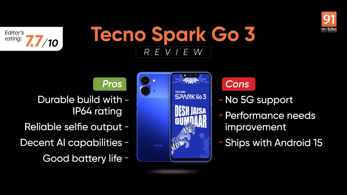 Tecno Spark Go 3 review: plays it safe