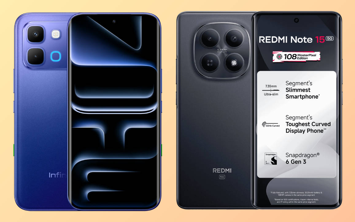 Infinix Note Edge vs Redmi Note 15 design