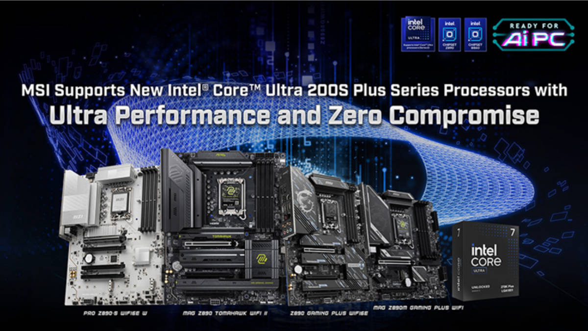 MSI rolls out 800 Series motherboards for Intel Core Ultra 200S Plus CPUs