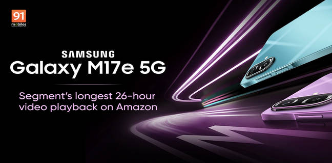 Check out how the Samsung Galaxy M17e 5G delivers the segment’s longest 26-hour video playback on Amazon