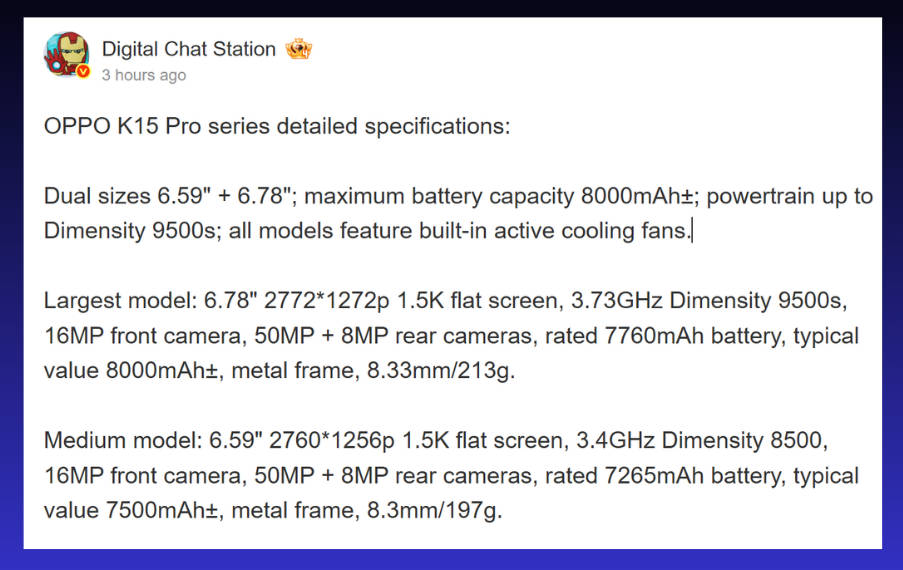 OPPO K15 Turbo DCS