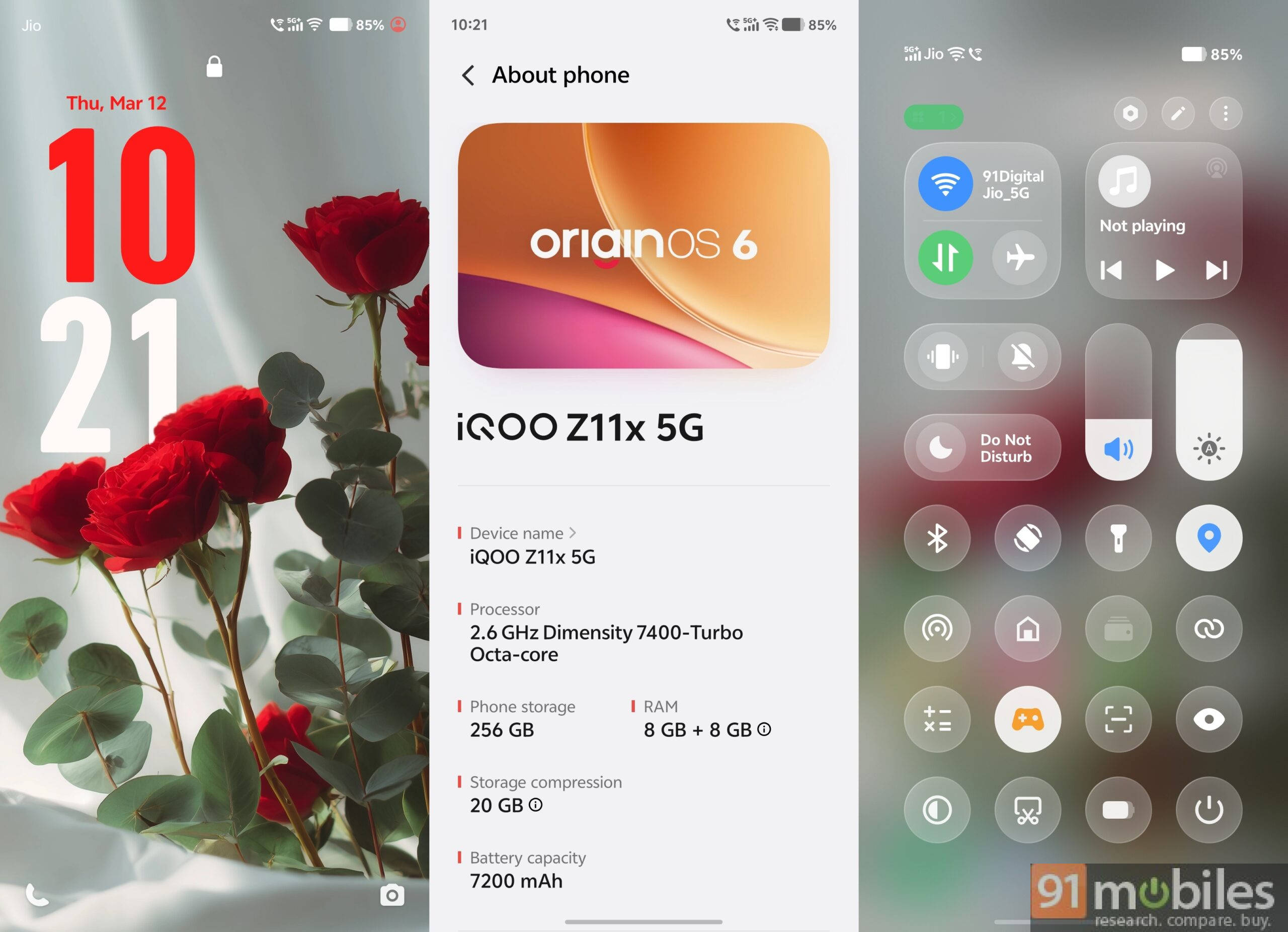iQOO Z11x software OriginOS 6