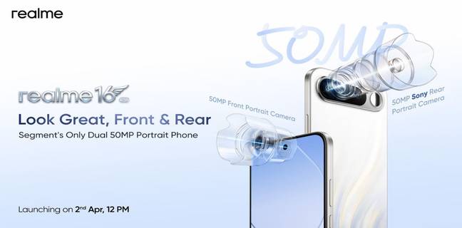 Realme 16 5G to debut in India on April 2nd with 50MP cameras, selfie mirror