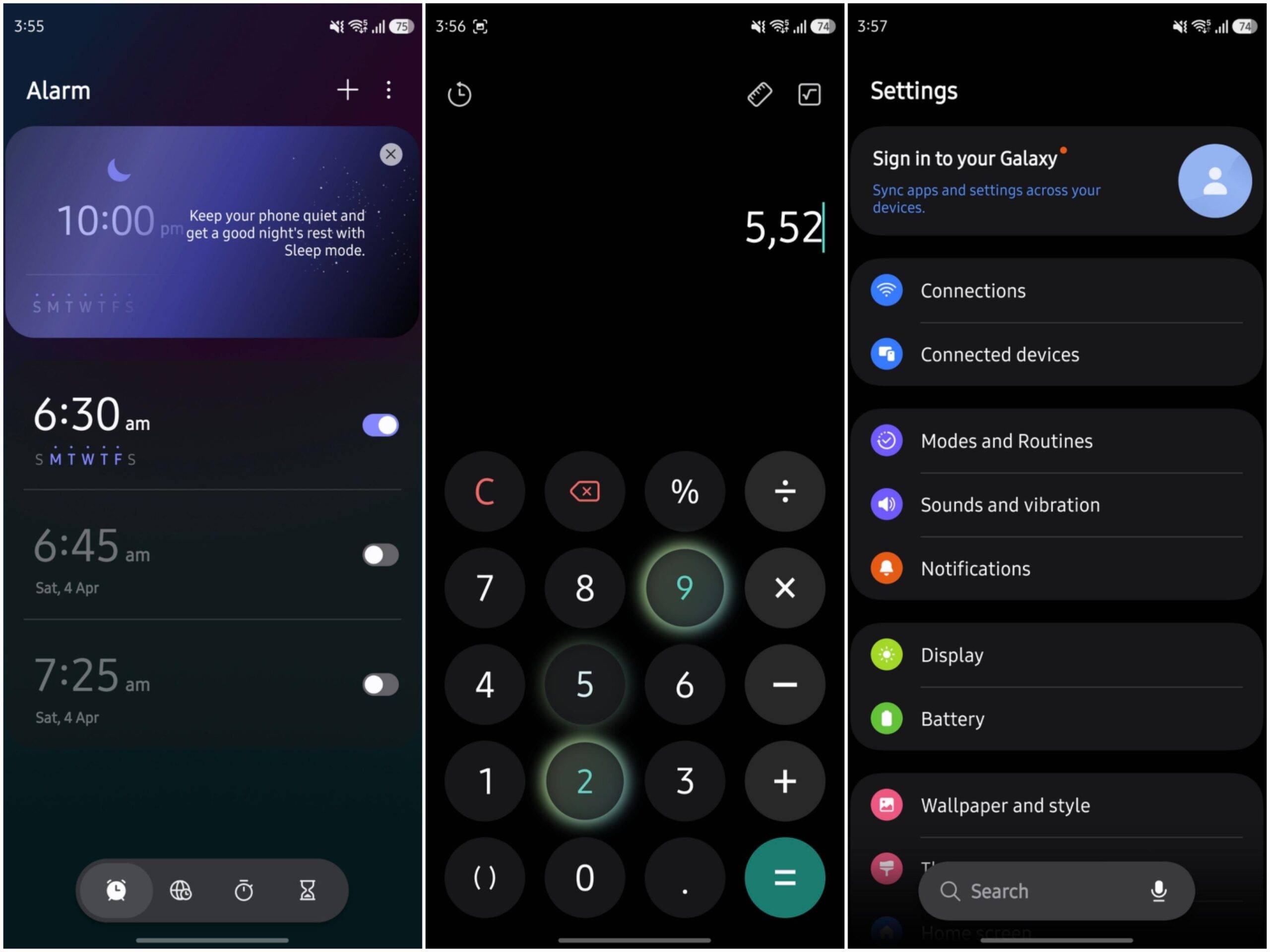 One UI 8.5 layout