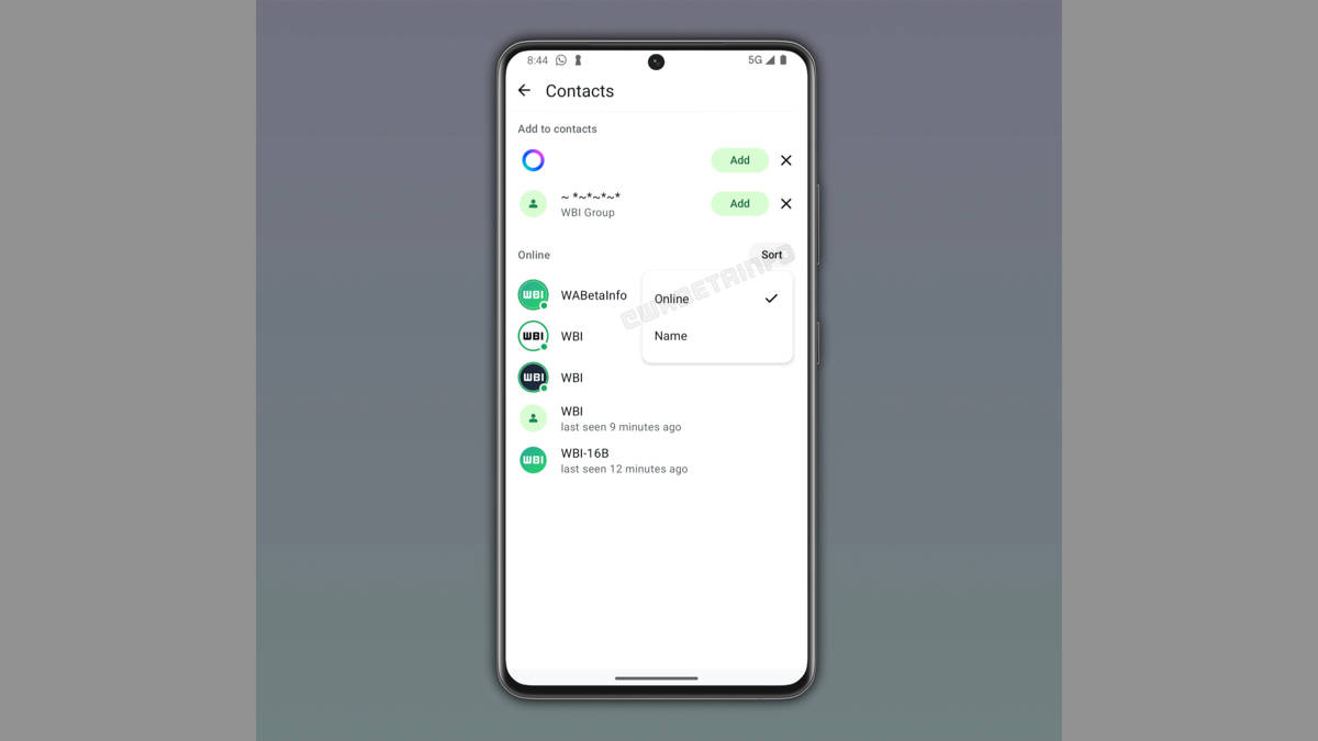WhatsApp tests 'online contacts' list on Android