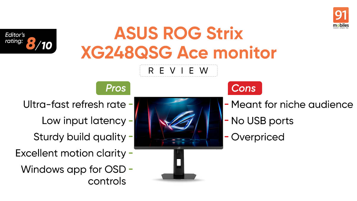 ASUS ROG Strix XG248QSG Ace monitor review: A niche 610Hz display for serious competitive players