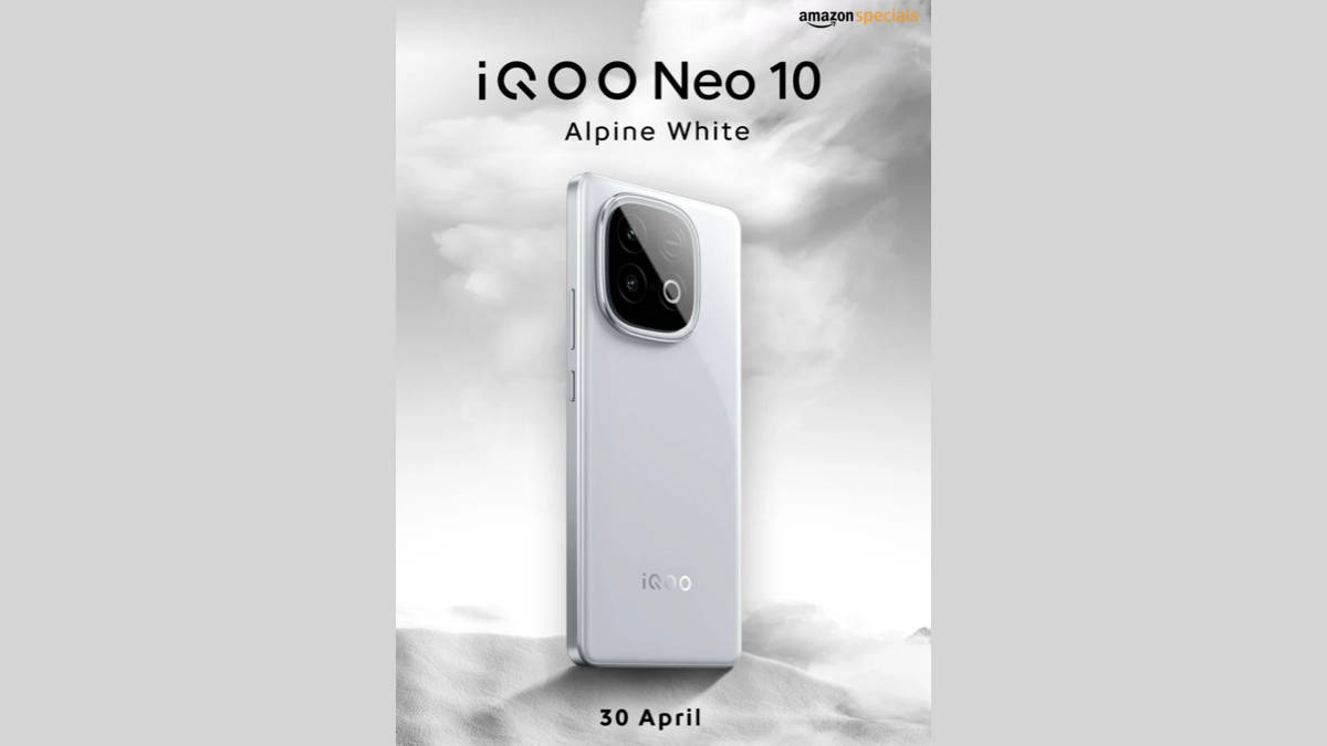 iQOO Neo 10's Alpine White variant revealed in India, sale starts April 30th on Amazon