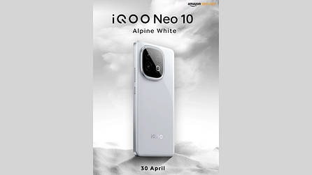 iQOO Neo 10's Alpine White variant revealed in India, sale starts April 30th on Amazon
