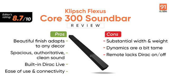 Klipsch Flexus Core 300 soundbar review: world’s first soundbar with Dirac tested